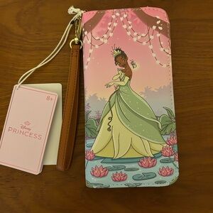 Disney Princess Tiana Pink and Green Wristlet